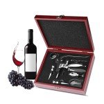 Mahogany Wine Opener Set with Accessories Gift Box