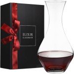 Hand Blown Crystal Wine Decanter, 50 oz