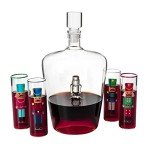 Nutcracker Decanter and Glasses Set for Holidays