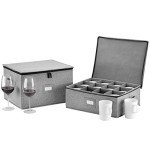 Stackable Wine Glass Storage Case - Set of 2