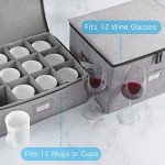 Stackable Wine Glass Storage Case - Set of 2