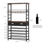 Homeiju 6-Tier Wine Cabinet with Storage Drawer