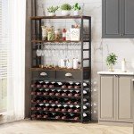 Homeiju 6-Tier Wine Cabinet with Storage Drawer
