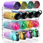 4-Tier Stackable Water Bottle Organizer for Wine