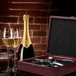 Wine Opener Kit with Wood Case & Accessories