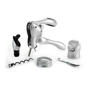 6-Piece Rabbit Wine Tool Set in Silver