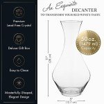Hand Blown Crystal Wine Decanter, 50 oz