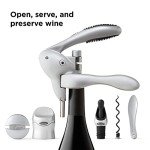 6-Piece Rabbit Wine Tool Set in Silver