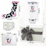 Cute Cow Print Wine Tumbler and Gift Set