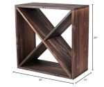 Stackable Rustic Wood Wine Rack for 48 Bottles