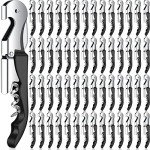 Double Hinged Waiter's Corkscrew Wine Opener - 100 Pack