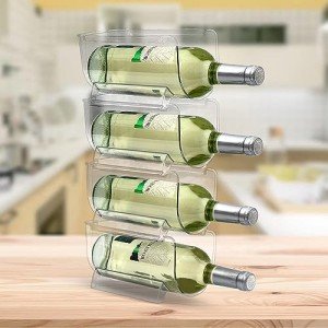 4-Pack Stackable Wine Rack for Space Saving