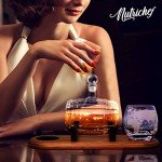 NutriChef 750ml Glass Whiskey Decanter Set