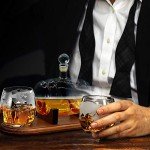 NutriChef 750ml Glass Whiskey Decanter Set