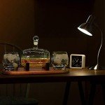 NutriChef 750ml Glass Whiskey Decanter Set