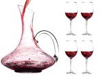 Chef's Star Wine Decanter Set with 4 Glasses