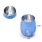 Vibrant Blue Stemless Wine Glass Set of 2