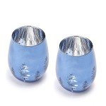 Vibrant Blue Stemless Wine Glass Set of 2