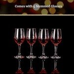Chef's Star Wine Decanter Set with 4 Glasses