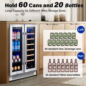 Yeego 24" Dual Zone Wine and Beverage Cooler