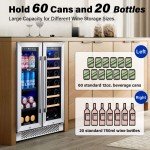 Yeego 24" Dual Zone Wine and Beverage Cooler