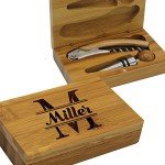 Personalized Bamboo Wine Opener Gift Set