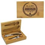 Personalized Bamboo Wine Opener Gift Set