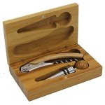 Personalized Bamboo Wine Opener Gift Set