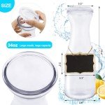 3-Pack Glass Carafe Set with Lids, 34 Oz