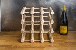 Wood Stackable Modular Wine Rack for 12 Bottles