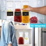 3-Pack Glass Carafe Set with Lids, 34 Oz