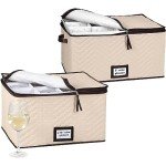 Wine Glass Storage Bins with Dividers - 12 Glasses