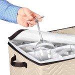Wine Glass Storage Bins with Dividers - 12 Glasses