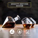 Diamond-Shaped Whiskey Decanter Set with Glasses