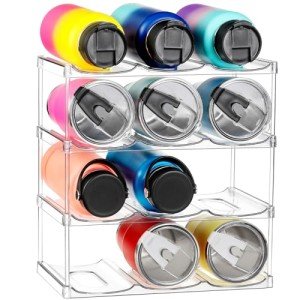 Stackable Wine Bottle Organizer for Tumblers