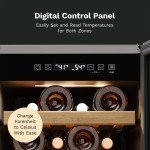 25-Bottle Dual-Zone Wine Cooler Mini Fridge
