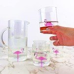 Flamingo Pitcher & Glasses Set for Entertaining