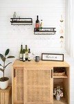 Mkono Rustic Wall Mounted Wine Rack Set of 2