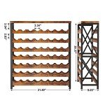 56-Bottle Wooden Freestanding Wine Rack & Shelf