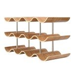 12-Bottle Freestanding Wooden Wine Rack Organizer