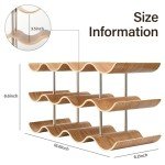 12-Bottle Freestanding Wooden Wine Rack Organizer