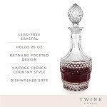 Vintage Cut Crystal Wine Decanter - 26 Ounces