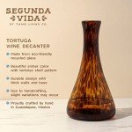 Hand Blown Recycled Glass Turtle Decanter
