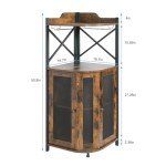 Rustic Industrial Wine and Liquor Bar Cabinet