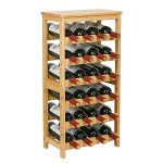 Bamboo 6-Tier Free-Standing Wine Rack