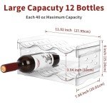Stackable 4-Tier Wine Rack for 12 Bottles