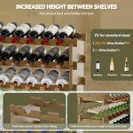 Bamboo 8-Tier Freestanding Wine Rack for 69 Bottles
