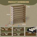 Bamboo 8-Tier Freestanding Wine Rack for 69 Bottles