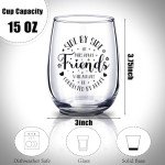 4 Pcs Friendship Wine Glass Set - 15 oz
