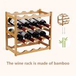 Bamboo 4-Tier Wine Rack for Easy Storage